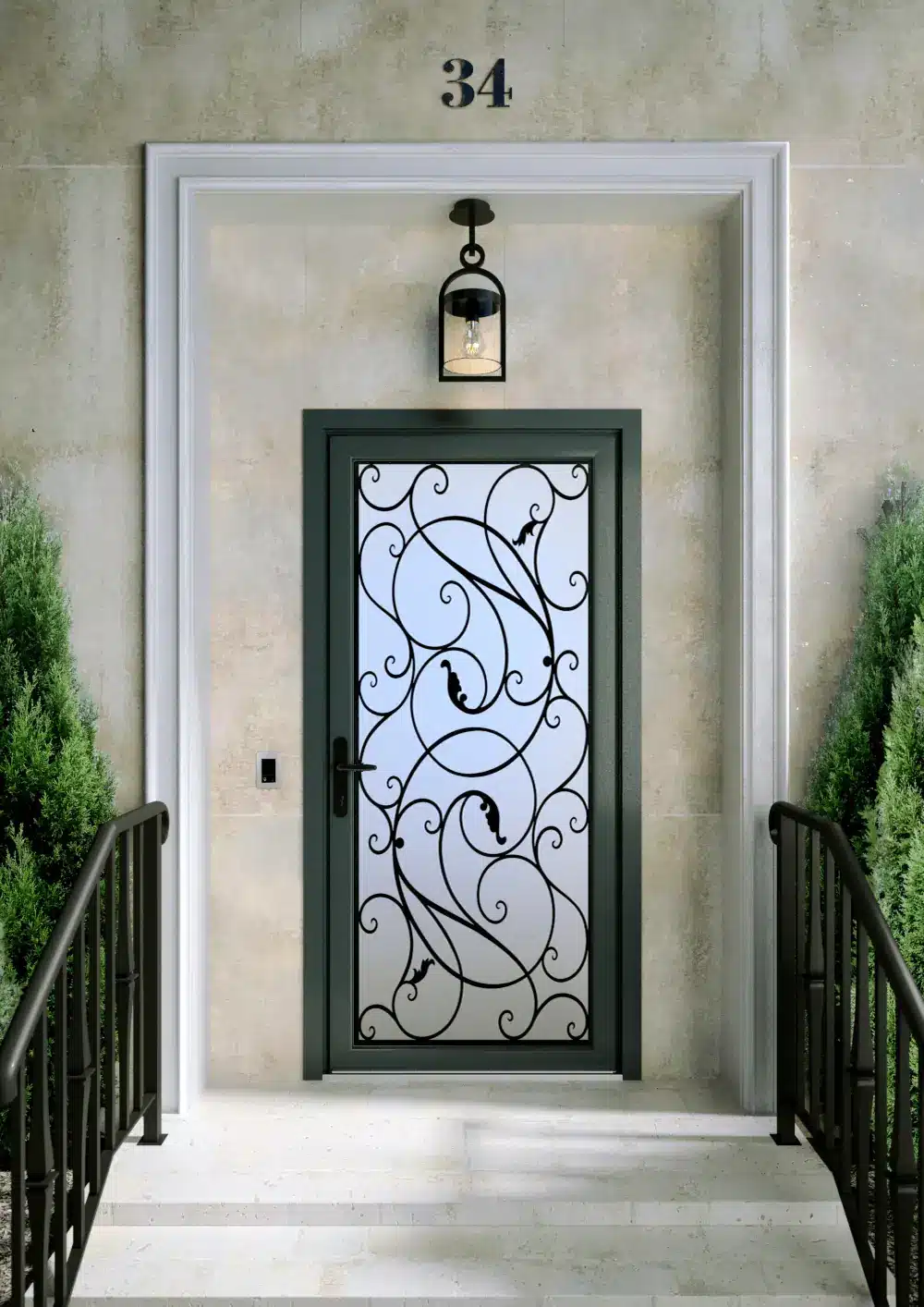 porte entrée bois